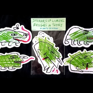 Frogs and Toads BIG vinyl sticker pack – Cute animal Stickers, Kawaii Stickers, Cute Frog Stickers, Frog Vinyl Stickers, Frog Laptop Sticker
