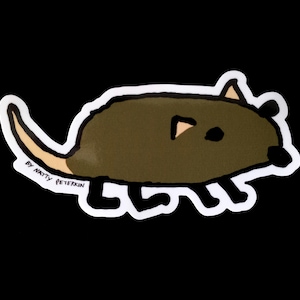 Rat vinyl sticker – FREE POSTAGE as add-on – weatherproof – by Natty Peterkin