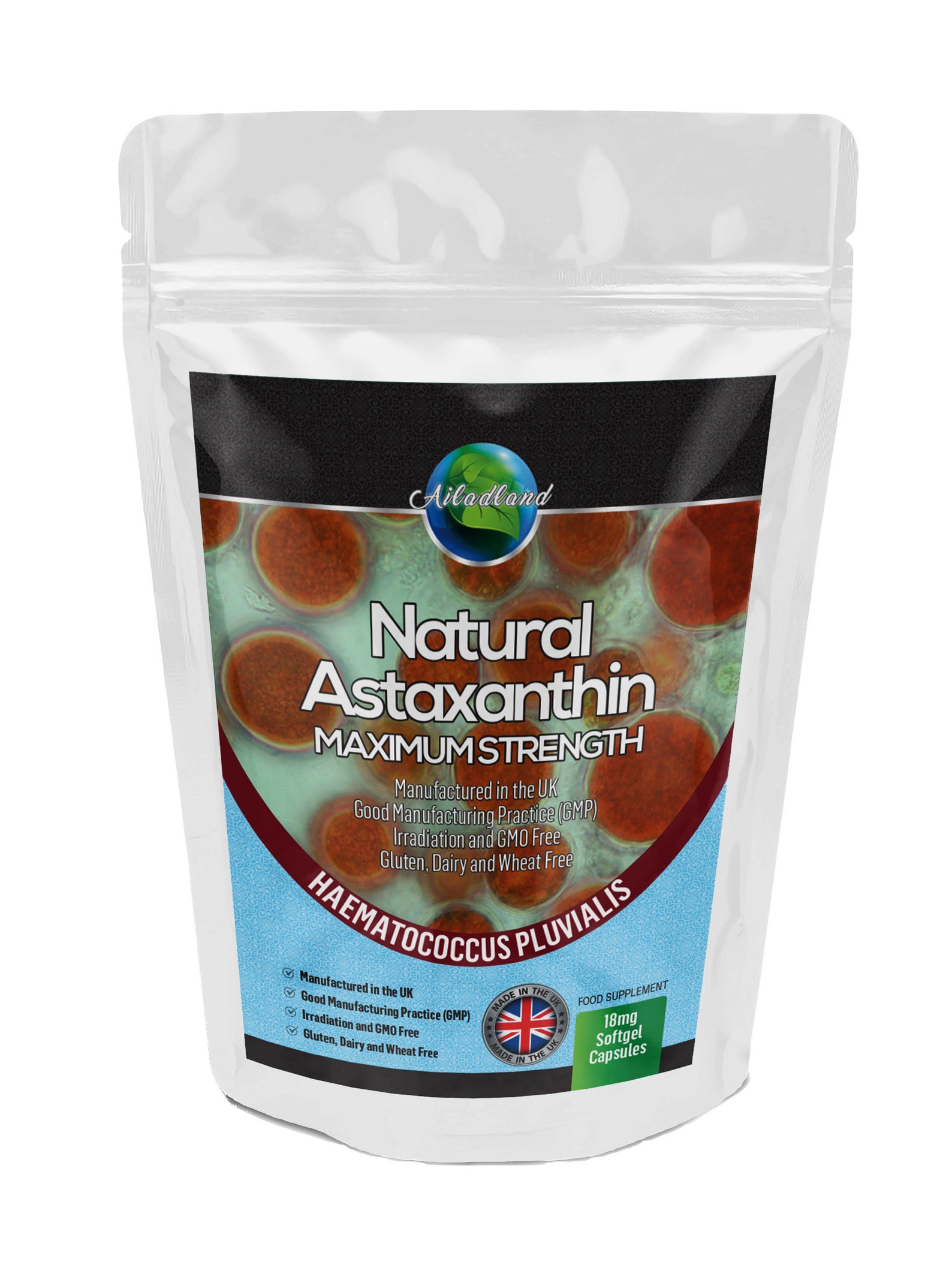 Natural Astaxanthin 18mg Softgel Capsules 100 Pure Etsy