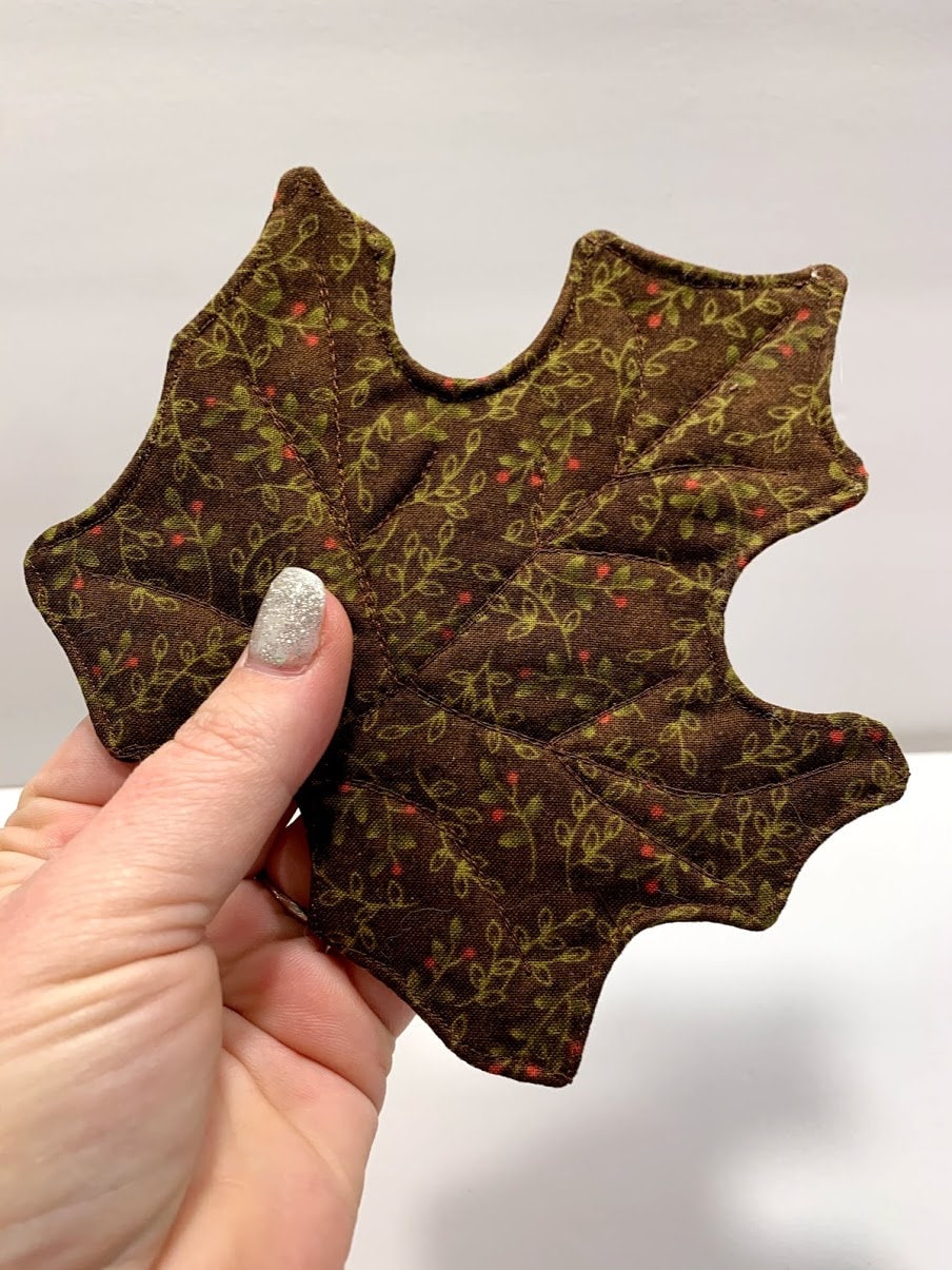 Quilted Fabric Coasters Maple leaf coasters Set of 4 Fall Etsy
