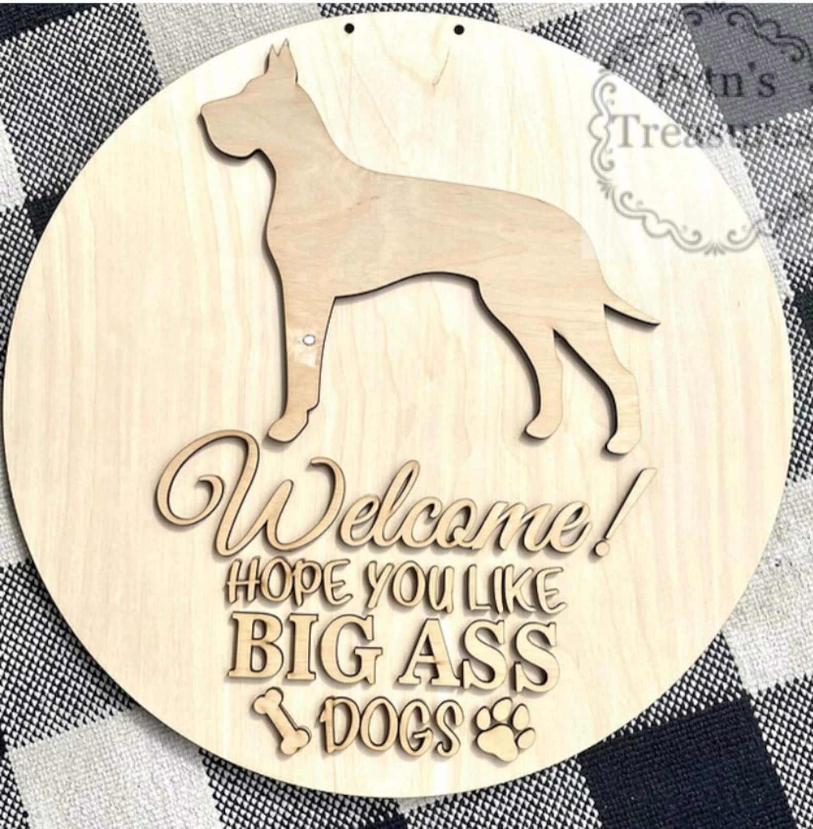 Great Dane Door Sign Great Dane Sign DIY Door Sign Etsy