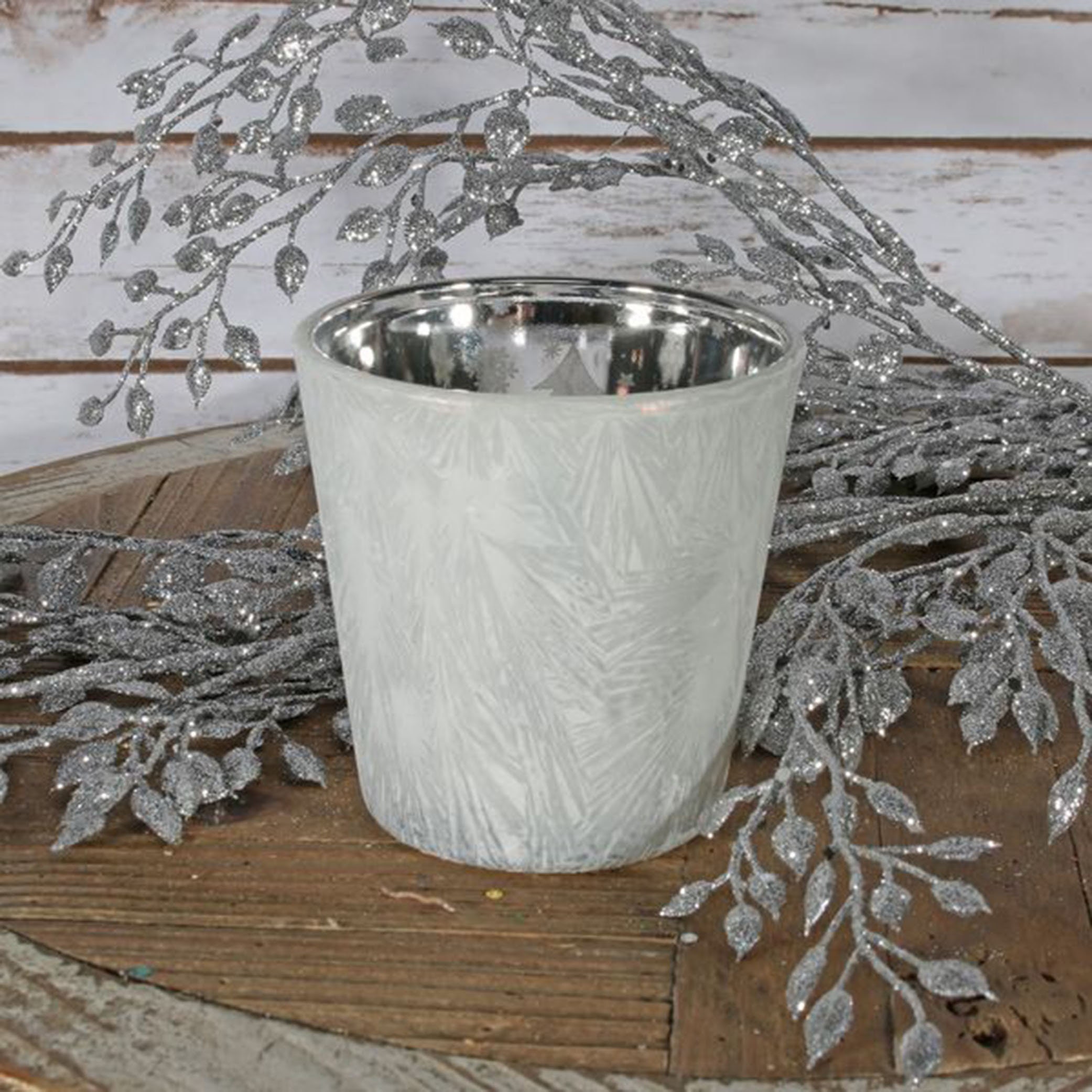 Candle Holders set of 2 Frosted White Etsy