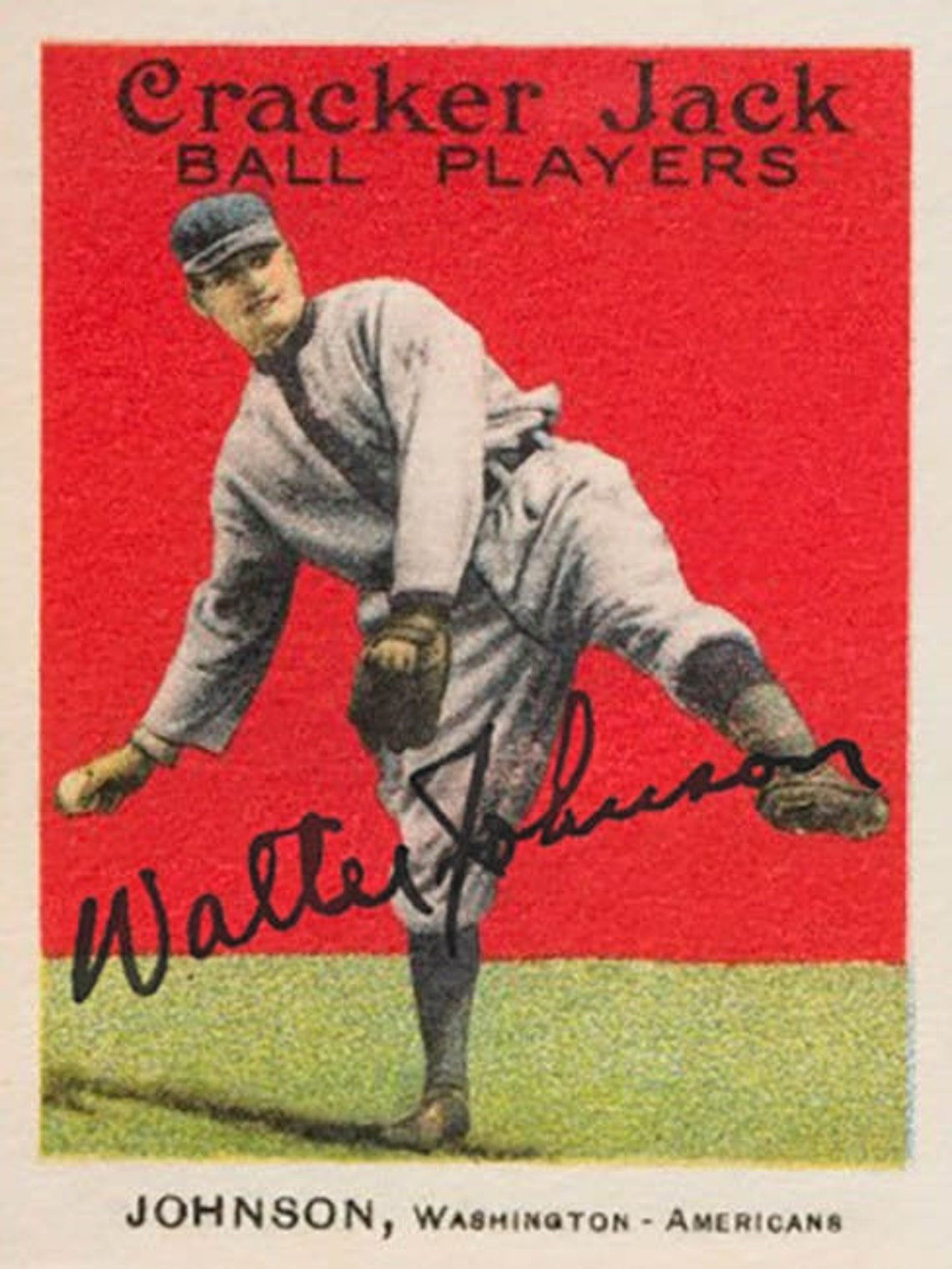 Walter Johnson AUTOGRAPH Any Johnson Baseball Card YOUR CHOICE Etsy
