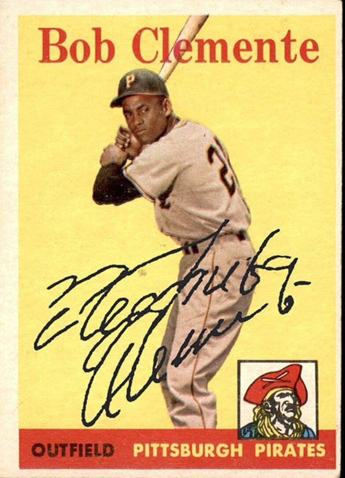 Roberto Clemente AUTOGRAPH any Clemente Baseball Card YOUR Etsy