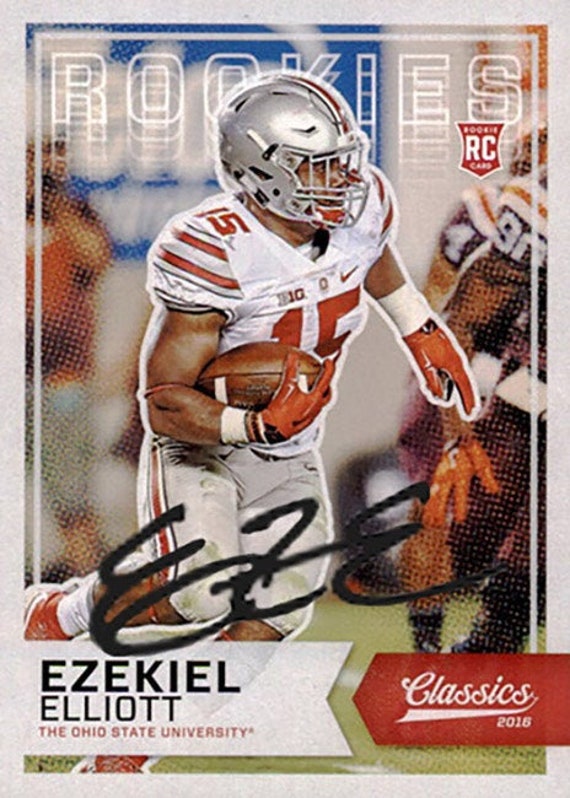 Ezekiel Elliott AUTOGRAPH any Elliott Football Card YOUR Etsy