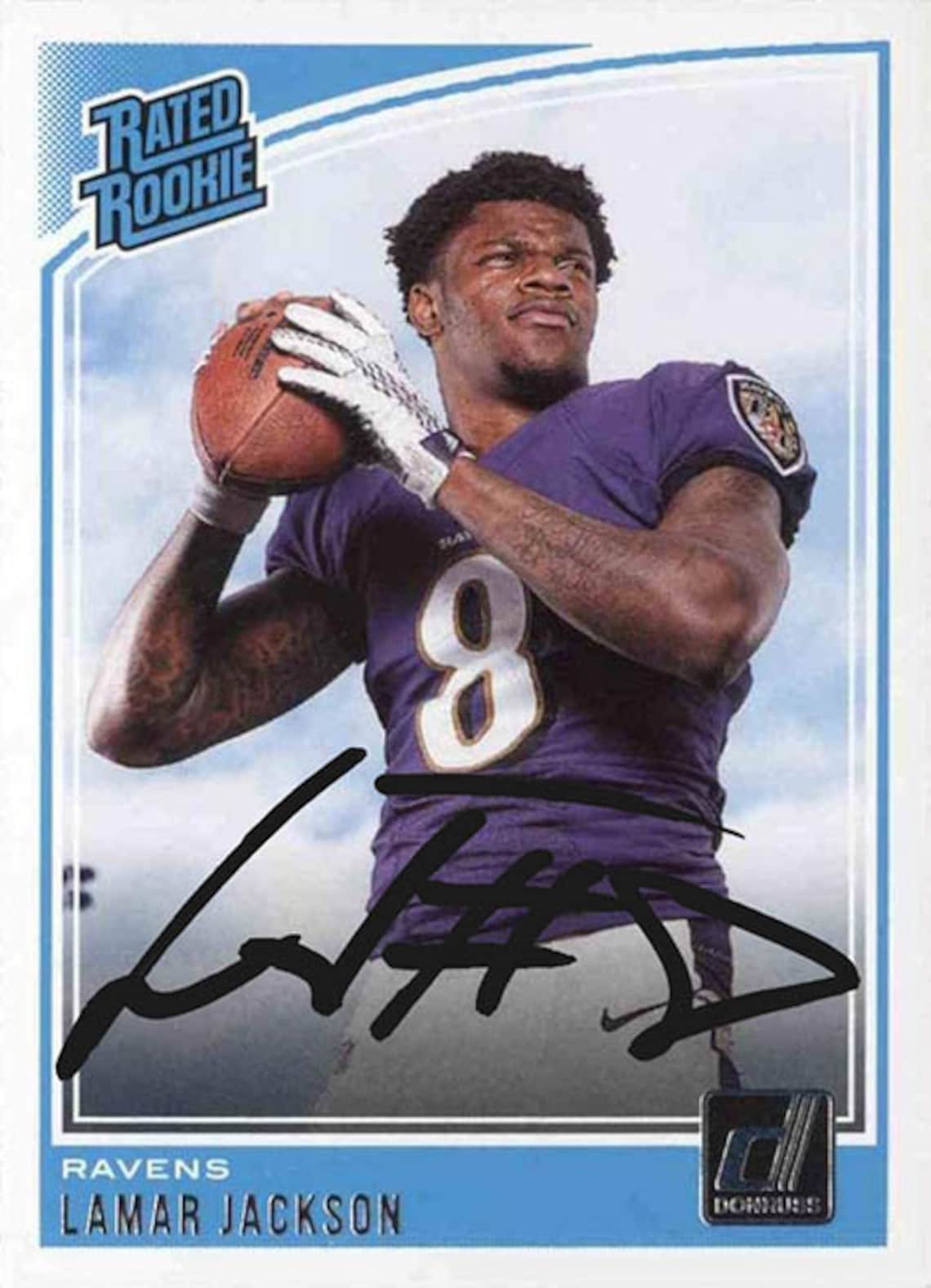Lamar Jackson AUTOGRAPH any Jackson Football Card YOUR CHOICE Etsy