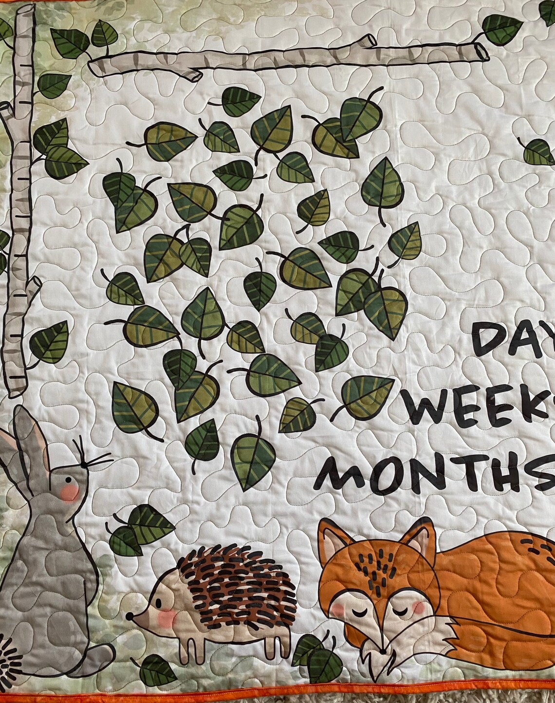 Baby milestone Quilt Baby Blanket Quilted baby blanket Etsy