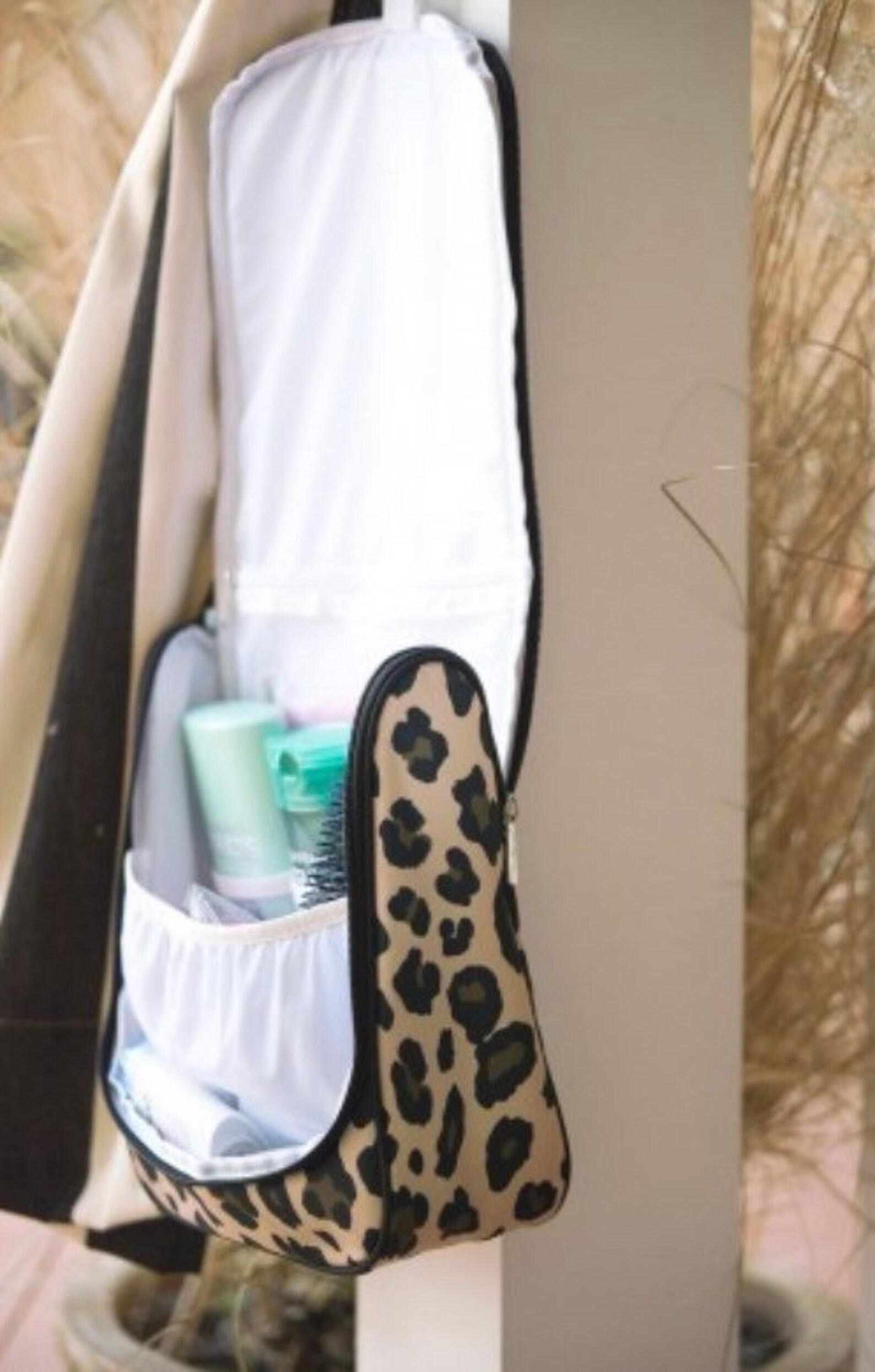 Personalized leopard hanging toiletries bag monogram travel Etsy