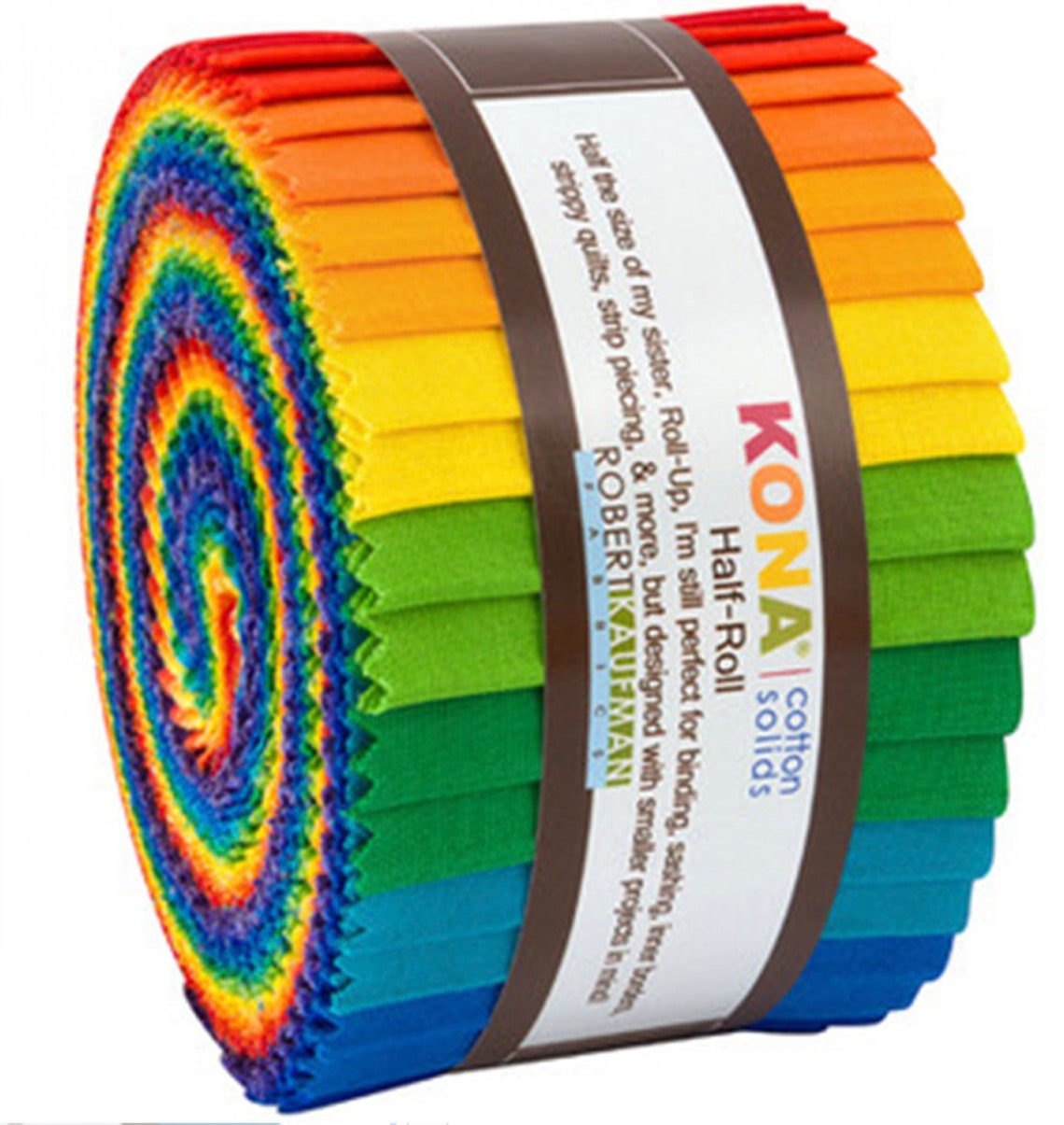 Quilters Cotton Fabric Jelly Roll Kona Fabric Bright Rainbow Etsy