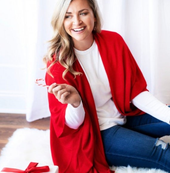 Red Personalized Cardigan Monogram 