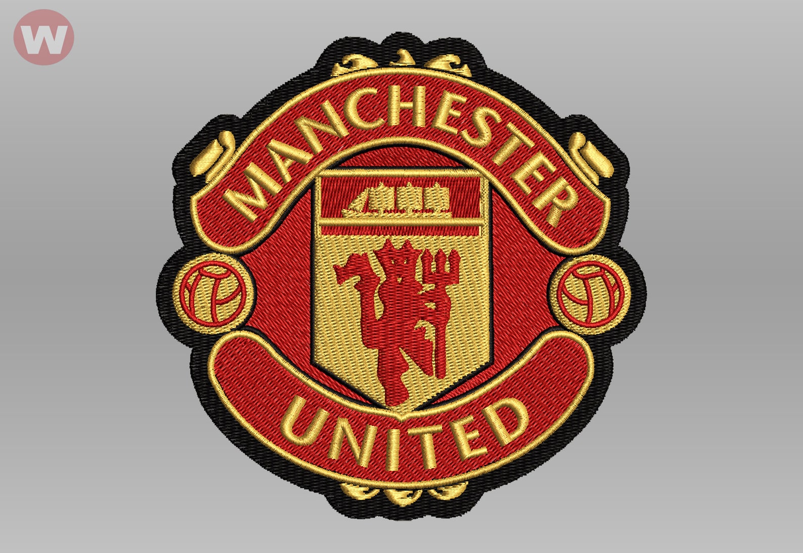 Manchester United FC logo Machine embroidery design 4 sizes Etsy