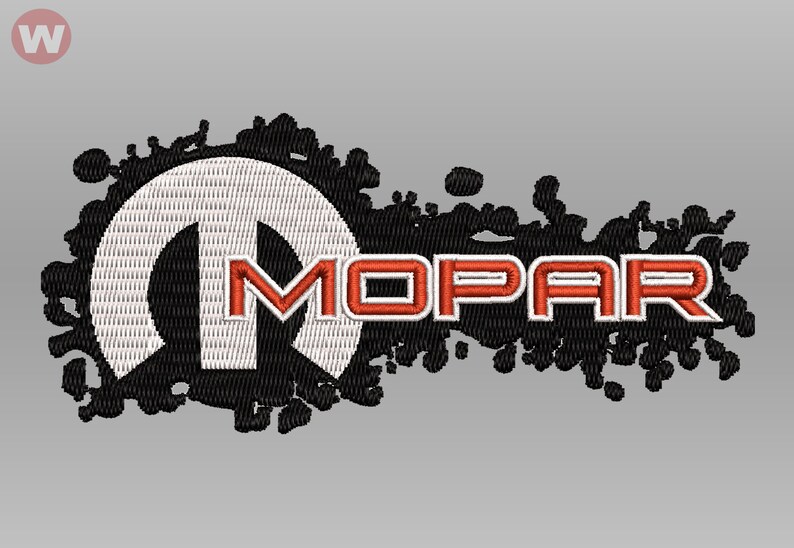 Mopar logo #1 Machine embroidery design \u2013 2 sizes