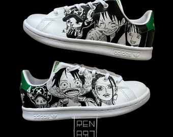 Paire customisée animé noir et blanc