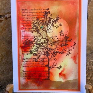 Original Art Greeting Card using Brusho Pigments and Ink - All Occasion - Blank Inside