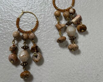 Picture Jasper Multi-Drop Earrings - Original Handmade Design