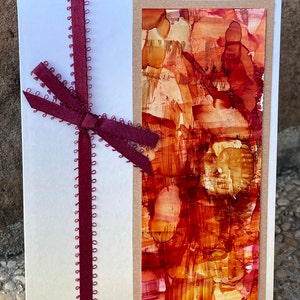 Original Art Greeting Card using Alcohol Inks - Multi Occasion Card - Blank Inside