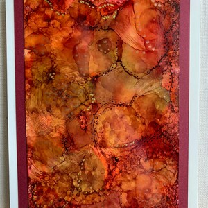 Original Art Greeting Card using Alcohol Inks - Multi Occasion - Blank Inside