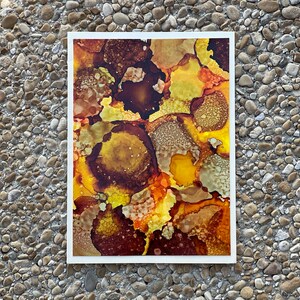 Original Art Greeting Card using Alcohol Inks - Multi Occasion - Blank Inside - Abstract