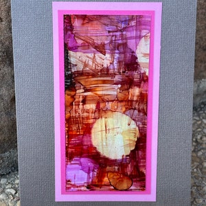 Original Art Greeting Card using Alcohol Inks - Multi Occasion - Blank Inside