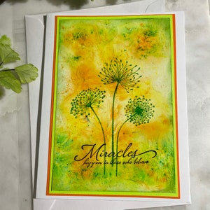Original Art Greeting Card using Brusho Pigments and Ink - Multi-Occasion Card - Blank Inside