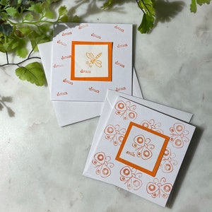 Biglietto d'auguri artistico originale - Mini e piccole carte - Set/2 Dream and Smile