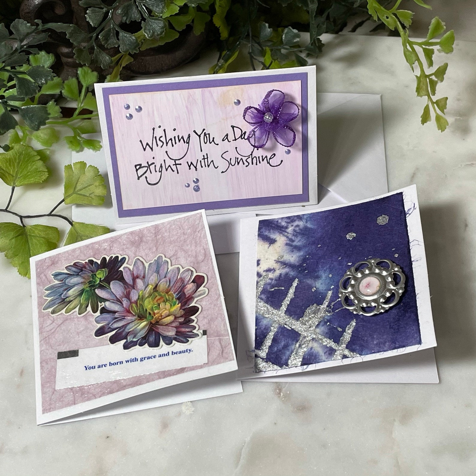 Handmade Original Art Greeting Cards Using Collage & Mixed Etsy