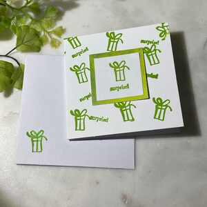 Biglietto d'auguri artistico originale - Mini e biglietti piccoli - Set/2 Regalo a sorpresa