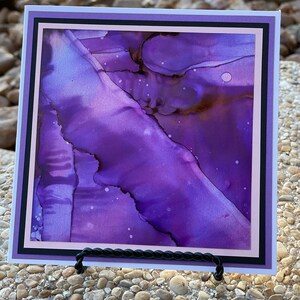 Original Art Greeting Card using Alcohol Inks - Multi Occasion Card - Blank Inside