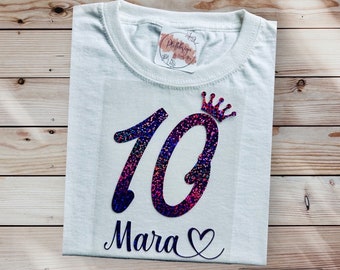 Iron-on patch | birthday | 10th birthday | Favorite font | personalized and individual