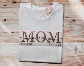Iron-on patch | MOM | MOM | with name | if applicable year of birth | Favorite font | personalized and individual