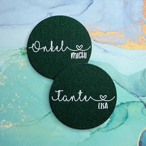 Untersetzer | Tante | Onkel | mit und ohne Name | personalisiert und individuell