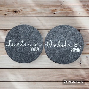 Coasters | aunt | Uncle | with and without name | personalized and individual