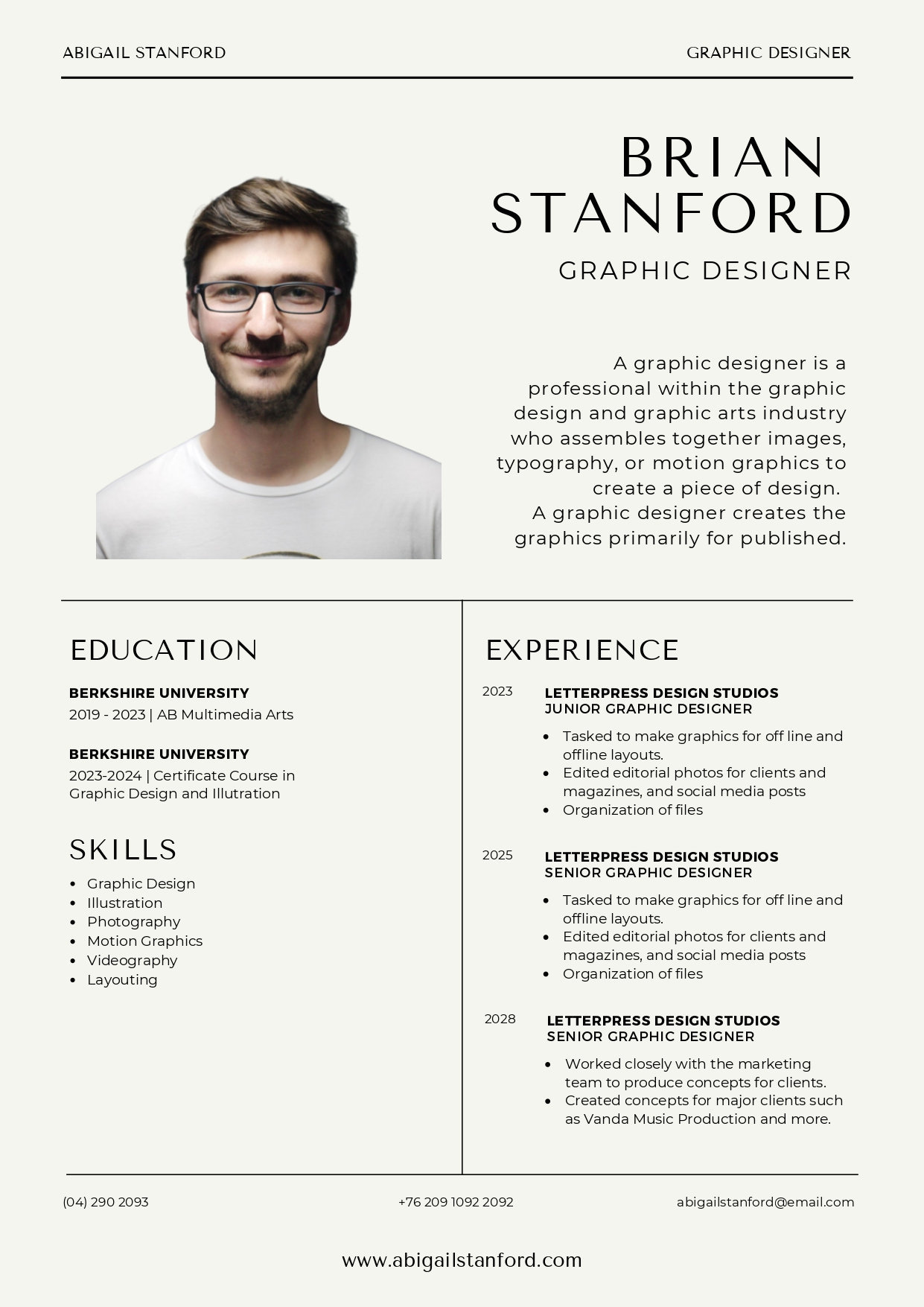 resume sample canva