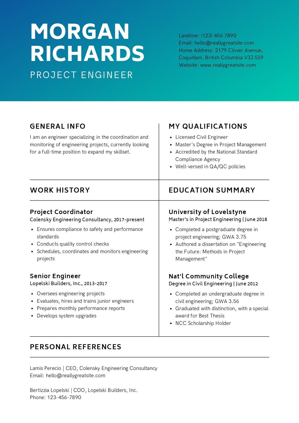 Canva Resume Template Clean Resume Template And CV Design Etsy