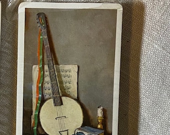 Vintage 1970s BANJO Playing Cards Sealed Deck 70s 80s Musical Instrument