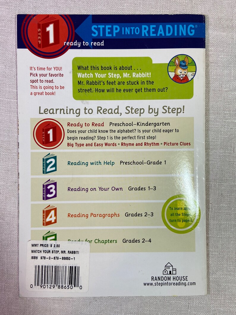 Reader Watch Your Step, Mr. Rabbit! Richard Scarry Step Into Reading ...
