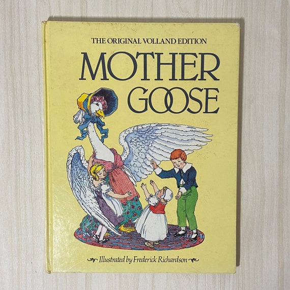 1984 Volland Edition MOTHER GOOSE Treasury Book 1980s Large