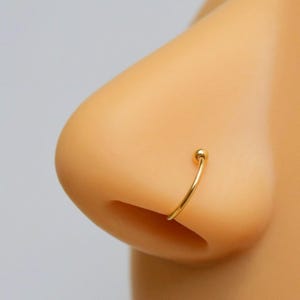 Minimalist Ball End Nose Hoop: 316L Surgical Steel Ring