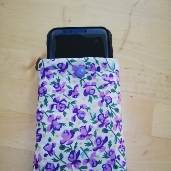 Housse téléphone en tissu, coque molletonnée smartphone, pochette de protection personnalisée, étui matelassé portable, cadeau  anniversaire