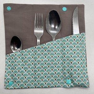Pochette à couverts, range couverts imperméable, étui pour couverts, accessoire pique-nique, lunchbox repas, idée cadeau anniversaire