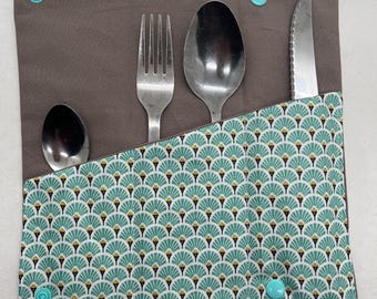 Custodia per posate, portaposate impermeabile, custodia per posate, accessorio per picnic, pranzo al sacco, idea regalo per compleanno