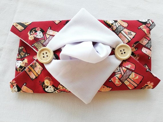 Boite à mouchoirs, pochette mouchoirs en tissu, distributeur de mouchoirs, étui origami mouchoirs, cadeau Noël zéro déchet