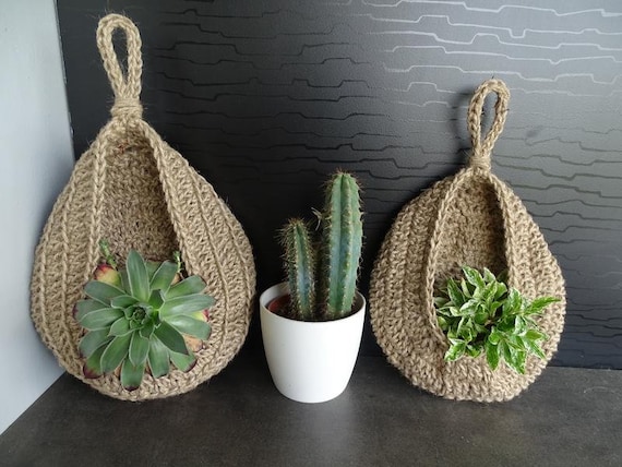 Korb zum Aufhängen aus Jute. Küchenkorb. Dekorativer Wandkorb | Etsy