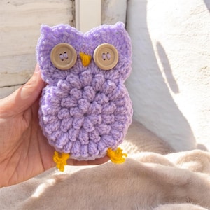 Bolsa de búho, monedero de búho, bolso de ganchillo hecho a mano, regalo de cumpleaños para niños, regalo de búho o amante de los búhos