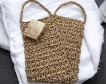 Guanto per scrub alla schiena, cinturino esfoliante, fascia in iuta con manici, cura della pelle naturale, accessorio da toeletta, scrub per il corpo