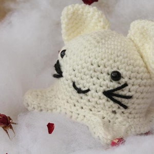 Reversible plush toy, emotions cat, emotions comforter for children and adults, crocheted mood-changing kitten, original Christmas gift for children