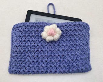 Etui liseuse Kindle, housse Kobo Clara, pochette rangement fleur pour e-book, sac protection marguerite liseuse 6 pouces, cadeau lecture