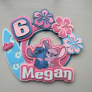 Stitch Cake Topper | Stitch and Angel Cake Topper | Experiment 626 Cake Topper