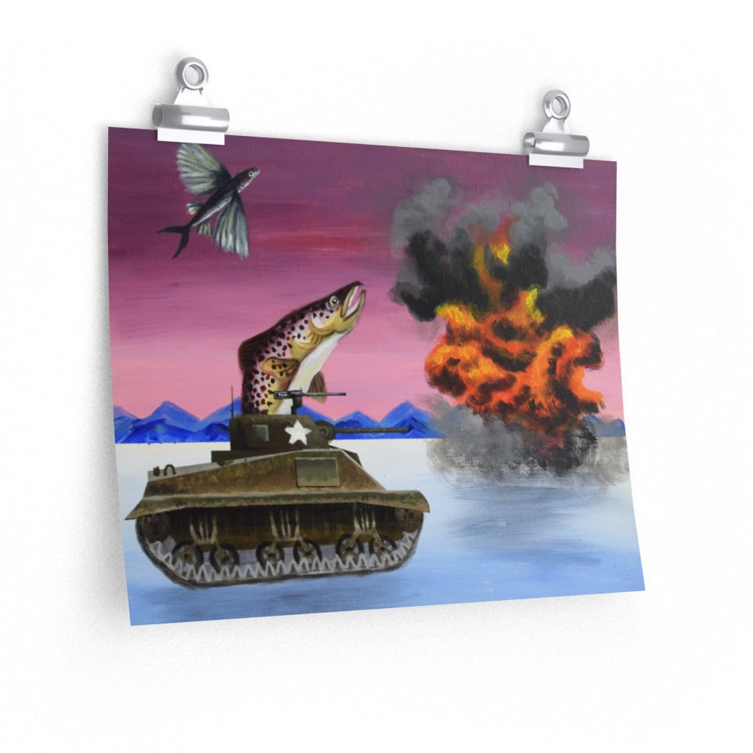 Fish Tank Art Print High Quality Print of an Original Acrylic on