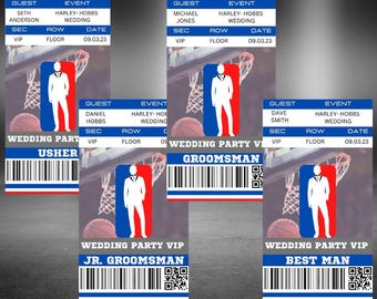 Voorstelticket basketbalgroomsmen – Idee voorstel bruidsjonker voor basketbalfans – uitnodiging bruiloft
